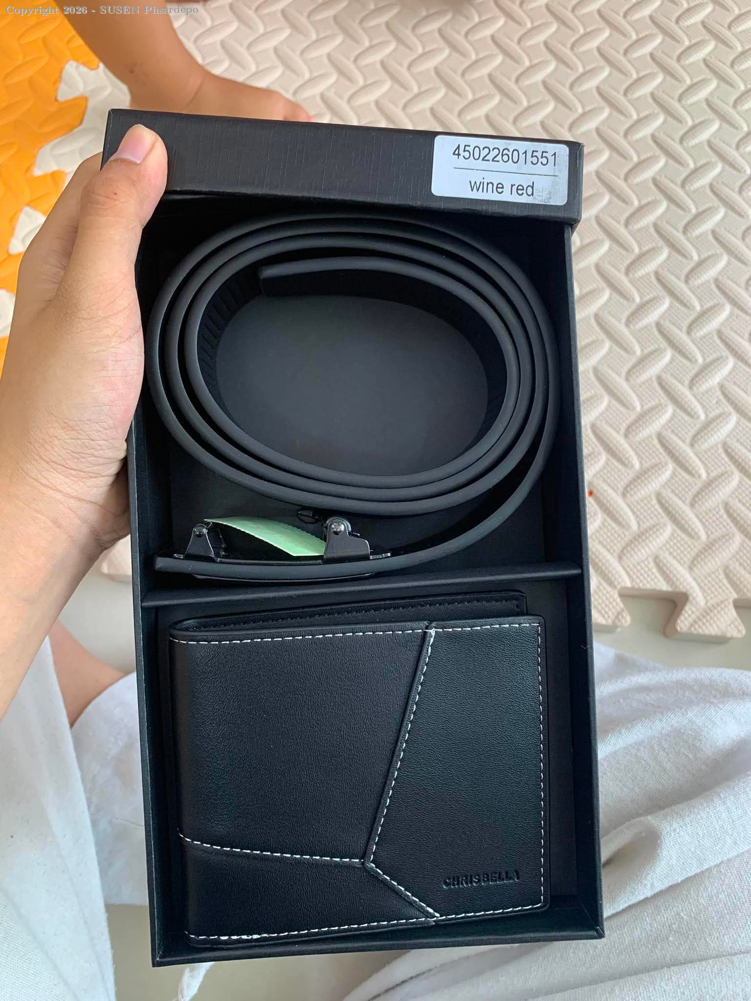 45022601551 Man Set Belt+Wallet